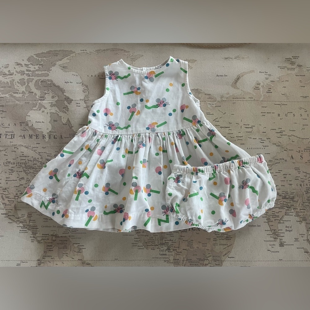Stella McCartney Kids Wiggle Dress & Diaper Cover 9mo - Picture 2 of 10